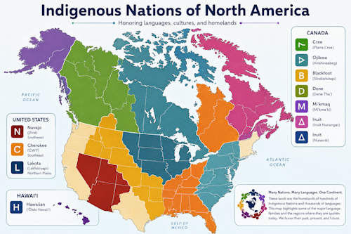 Nations language map